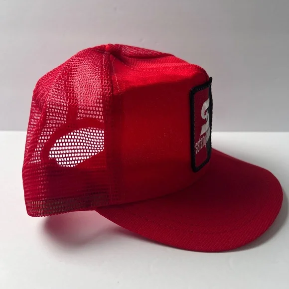 Vintage Safety Kleen Red Trucker Hat with Snapback - Picture 3 of 7